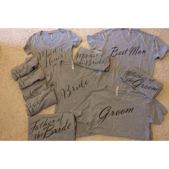 Set of 11 WEDDING PARTY SHIRTS Bridesmaid Bride - Picture 1 of 8